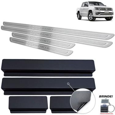 Imagem de Soleira Amarok V6 Highline 2018 a 2020 Prata Baixo Relevo