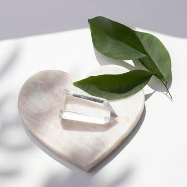 Imagem de Bandeja luxuosa de mármore natural, bandeja em forma de coração, para decoração de casa, bandejas de armazenamento de mármore de 25,4 cm x 17,8 cm para banheiro, suporte de placa de pedra para perfume