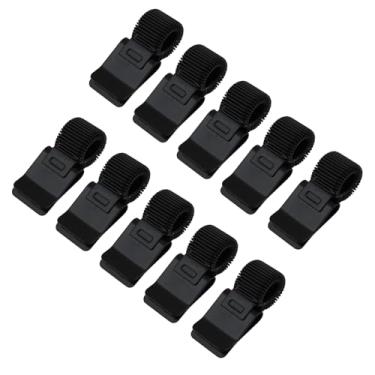 Imagem de T Tulead 10 peças de suporte de prancheta de caneta para notebook, clipe de metal para lápis, clipe de mola preto