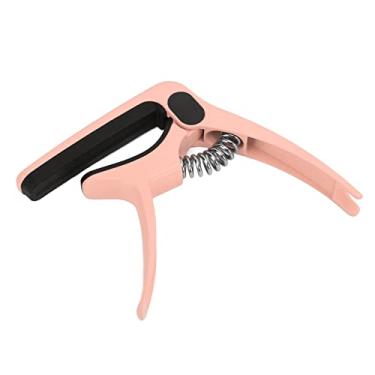 Imagem de Mingzhe Ferramenta de Ajustador de Capo de Guitarra de Metal Com Suporte para picareta+ Mola para Todos Os Instrumentos de Cordas (Macaron - rosa)