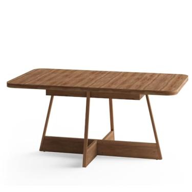 Imagem de Mesa de Jantar Retangular 1,6 m Átria 1592 Carraro (Nogal Com Rosê)