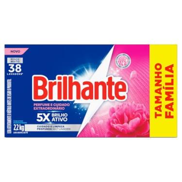 Imagem de Brilhante Lava-Roupas em Pó Perfume e Cuidado Extraordinário 2,2kg