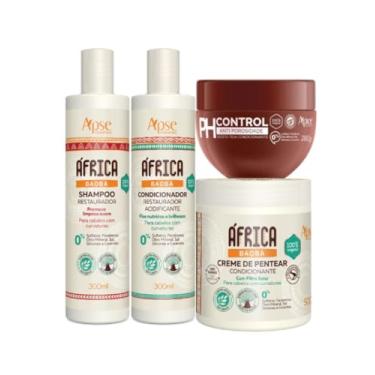 Imagem de Kit Africa Baoba Apse Porosidade Shampoo + Condicionador + Creme Pentear + Mascara Ph Control 280g