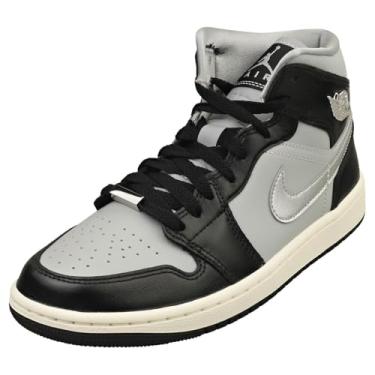Imagem de Nike Tênis feminino Air Jordan 1 Mid Se, Preto claro fumê cinza vela prata metálico, 34