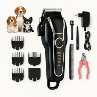 Imagem de Máquina Para Tosar Cachorro Profissional Pet De Corte Cabelo Aparador pelos de Cachorro