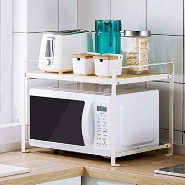 Imagem de Prateleira para temperos, bancada, utensílios de cozinha, prateleiras de armazenamento de microondas, suporte de panela, organizador de banheiro, prateleira al prateleira