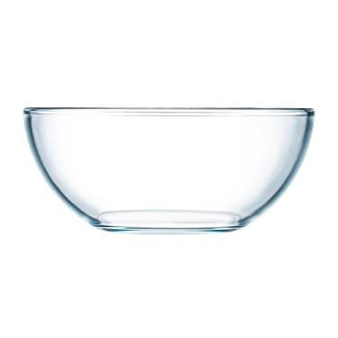 Imagem de ZYHSIJOBAS Tigela de salada de frutas transparente tigela de salada de legumes tigela de sobremesa cozinha doméstica tigela de vidro temperado tigela de ramen de frutas tigela de ramen