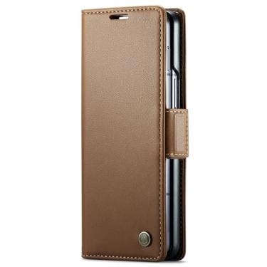 Imagem de Umiup Capa carteira para Samsung Galaxy S24ultra/S24plus/S24, capa flip de couro PU com suporte de cartão com bloqueio de RFID, capa de telefone à prova de choque, marrom, S24 Ultra