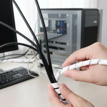 Imagem de Organizador de Fios e Cabos com Aplicador de Mesa Home Office Casa Esc