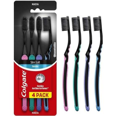 Imagem de Colgate Escova De Dente Slim Soft 4 Unidades