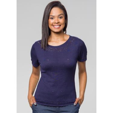 Imagem de Blusa Pau a Pique Modal Azul Marinho