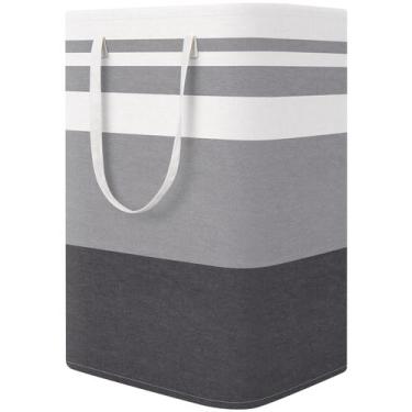 Imagem de Cesto de roupa suja StorageRight Large 75L com alças cinza