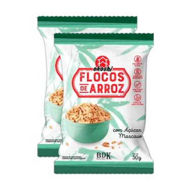 Imagem de Kit 2X: Flocos de Arroz Integral com Açúcar Mascavo Okoshi 50g
