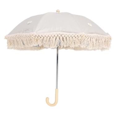 Imagem de Akozon Akozon Elegante Borla de bebê Parasol Ao Ar Livre - Guarda -costas de Proteção UV para Crianças, Acessório para Carrinho de Sol para Soldados para Fotos para Fotografia e Uso de Jardim (Bege com pequeno crisântemo)