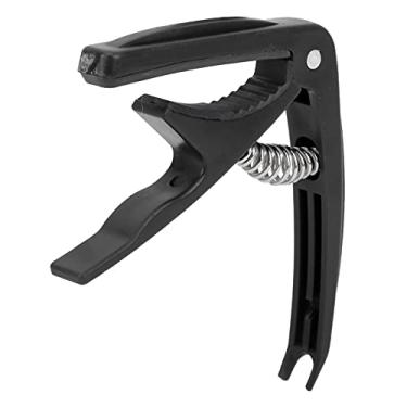 Imagem de RiToEasysports Braçadeira Capo para Pescoços de Guitarra, Concha ABS Com Acolchoamento Protetor de Silicone, Estável e Resistente a Impactos (Preto brilhante)