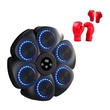 Imagem de oshhni Máquina de boxe Punching Pad Wall Mount com crianças Adultos Luvas Treino Música Máquina de boxe Parede Alvo Equipamento de treinamento