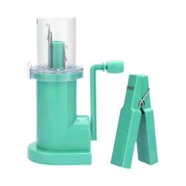Imagem de predolo Máquina de tricô manual de carretel, pequena máquina de tricô fácil de usar para suéteres, projeto faça você mesmo, Verde
