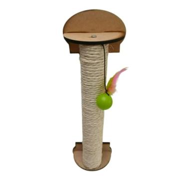 Imagem de Arranhador Parede para Gatos Brinquedo Pet Poste Sisal(40cm)