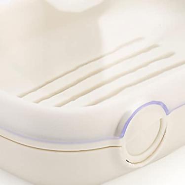 Imagem de Garosa Caixa de Sabão à Prova D'água Com Design Bonito Em Forma de Baleia de Desenho Animado, Recipiente de Sabão Com Capa Flip para Banheiro e Camping, Material PP Premium (Branco)