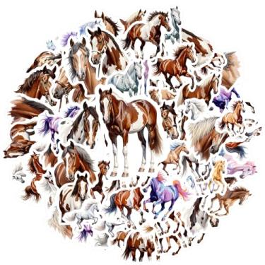 Imagem de Adesivos de animais de cavalo 35 peças de brinquedos elegantes materiais escolares para laptop, bagagem, álbum de recortes, diário, adesivo, faça você mesmo, telefone, guitarra, laptop, notebook, mala