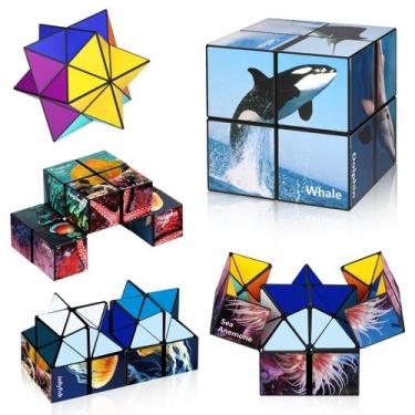 Imagem de Conjunto Magic Cube Euclidean Star Cube 2 em 1 para crianças de 8 a 12