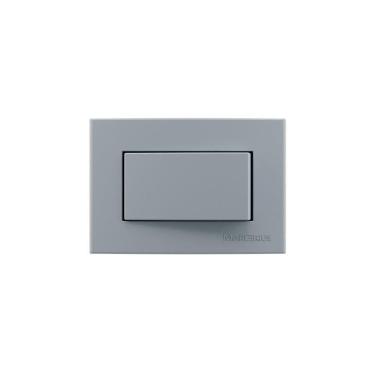 Imagem de Placa Para Móveis 65x45 Com Interruptor Simples Margirius Sleek Colors 10a Cinza Cinza