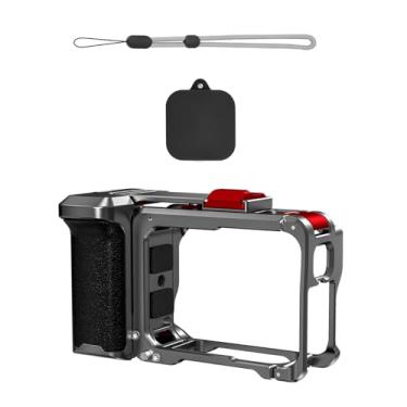 Imagem de Caixa de gaiola de metal de alumínio com tampa de lente para câmera Insta360 Ace Pro 2