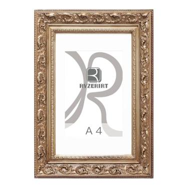 Imagem de RYZERIRT Moldura A4 de madeira, exiba imagens de 15 cm x 20 cm com tapete ou A4 sem tapete, molduras de pôster marrom, moldura para pendurar na parede 08