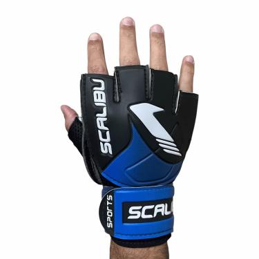 Imagem de Scalibu Sports, Luva Goleiro Futsal Quadra, Especial, Adulto, Azul, G, Par