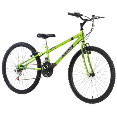 Imagem de Bicicleta de Passeio Ultra Bikes Esporte Chrome Line Rebaixada Aro 26 Reforçada Freio V-Brake – 18 Marchas Verde Green