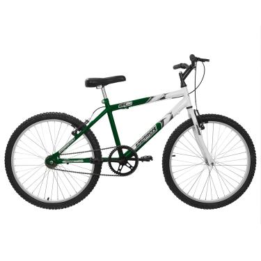 Imagem de Bicicleta de Passeio Ultra Bikes Esporte Bicolor Aro 24 Reforçada Freio V-Brake Sem Marcha Verde/Branco