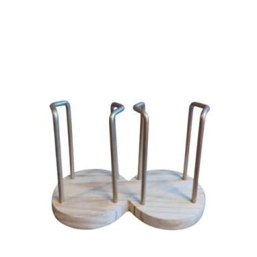 Imagem de Porta Copos Descartáveis, Suporte de Parede e Bancada para Organizar Copos de Papel(DUPLO DOURADO)