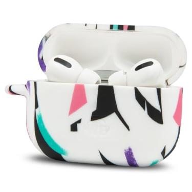Imagem de WC CaseZ AirPods Pro – Capa protetora de silicone macio com chaveiro para Apple AirPods Pro e AirPods Pro 2 da Wicked Cushions | Designs à prova de choque, poeira e malvados | Branco dos anos 90