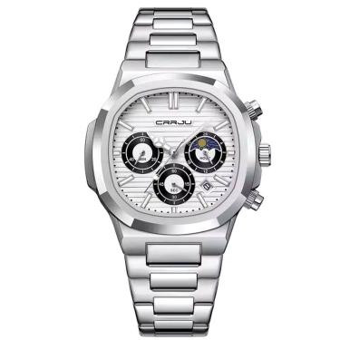 Imagem de Relógio Masculino Quadrado em Aço Inoxidável Casual Impermeável Quartzo