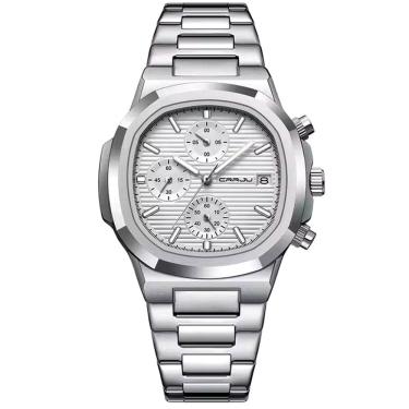 Imagem de Relógio de Pulso Masculino Analógico com Pulseira de Aço Inoxidável Impermeável 3ATM