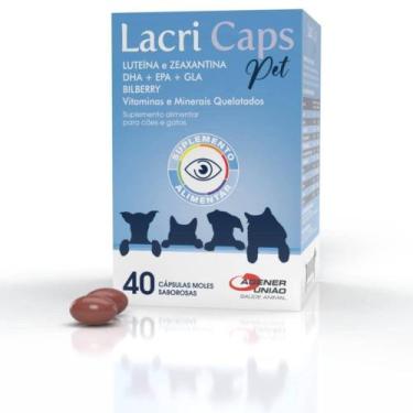 Imagem de Suplemento Alimentar Lacri Caps Pet Agener para Cães e Gatos 40 Cápsul