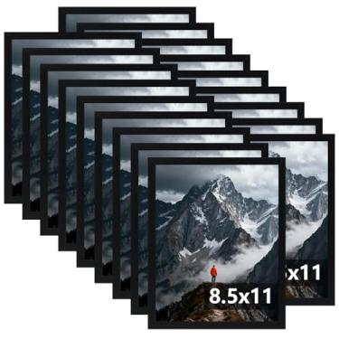 Imagem de Giftgarden Conjunto de 18 porta-retratos de 21 x 27 cm, várias molduras de certificado de 21 x 27 cm, para diploma de prêmio, documentos, escritório, parede ou mesa, preta