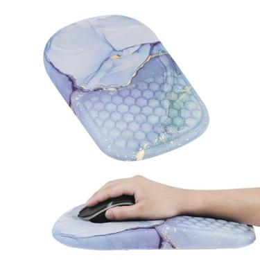 Imagem de Mouse pad ergonômico com suporte de pulso, confortável de espuma de memória com design de massagem e base de poliuretano antiderrapante, mouse pad de descanso de pulso para escritório e casa, 30 x 20