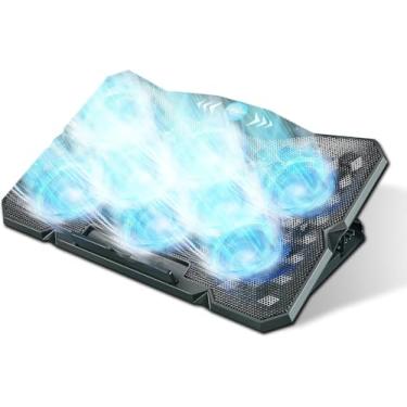 Imagem de Base Cooler Notebook com 8 Ventoinhas Ajustáveis 3000 RPM - Compatível com Notebooks de 12 a 17 Polegadas,5 Ângulos Ajustáveis,2 Portas USB,Material Resistente - Ideal para Gaming,Escritório e Viagens