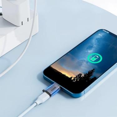 Imagem de Adaptador micro USB macho para USB-C fêmea, pacote com 2, adaptador eletrônico para OTG, carregamento e transferência de dados, compatível com telefones, computadores, tablets etc.