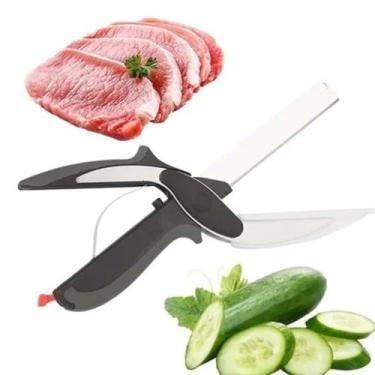 Imagem de Tesoura Faca Cutelo Multiuso 2 Em Inox