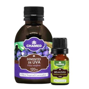Imagem de Kit Óleo Essencial de Melaleuca (Trea-Tree) + Óleo Semente de Uva (100% Puro) - Chamel