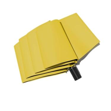 Imagem de barenx Guarda-chuva elegante, guarda-chuva dobrável automático premium, guarda-chuva com proteção UV, guarda-chuva compacto - 8/10/24/60 costelas, 8 nervuras, alça dourada, amarela