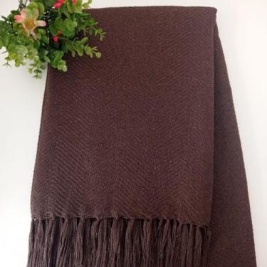 Imagem de Manta para Sofa Grande, Manta de Sofa Luxo Grossa RúStica,180x120cm Decoração Sofa Cama Posta，Um Produto Essencial para o Lar(Marrom escuro)