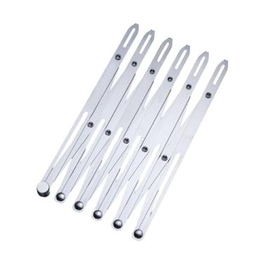 Imagem de UGPLM Régua de costura expansível com espaçador para casas de botão, ferramenta guia ajustável para costura, quilting, artesanato, pregas, decoração de casa, Cabeça Longa de 6