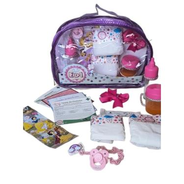 Imagem de Kit Reborn Acessorios para Boneca Fralda Bebe Mamadeira Magica Suco Faixa laço Cabelo Adesivo princesa Chupeta com Prendedor ED1 Brinquedos
