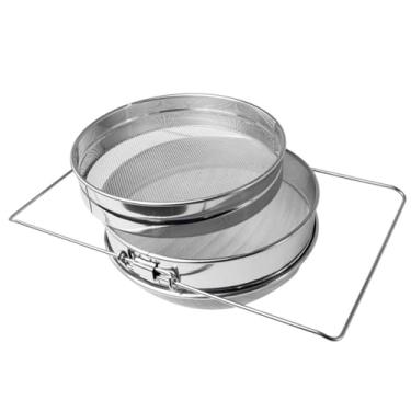 Imagem de Peneira de Mel Aço Inoxidável Tela Gaze Ultra Fina Multifuncional com Suporte Ajustável para Filtragem Chá Café Manteiga e Leite Soja