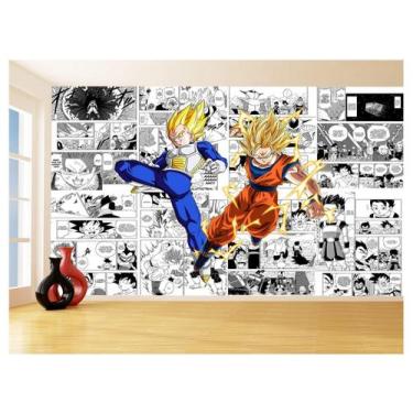 Imagem de Papel De Parede Dragon Ball Goku Vegeta Anime 3,5M Dbz174 - Você Decor