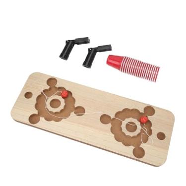 Imagem de Phefop Mesa de Jogo para Beber Beer Pong, Tabuleiro de Madeira de Pinho Com 20 Xícaras, Jogo de Festa Divertido para Casais e Reuniões de Solteiros