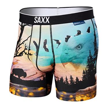Imagem de Roupa íntima masculina Saxx – Cueca boxer de malha respirável com suporte embutido – Roupa íntima masculina, outono